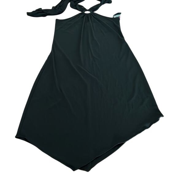Younique Y2K Vintage Black Halter Dress Juniors Size Large Asymmetrical Clubwear - Picture 7 of 9
